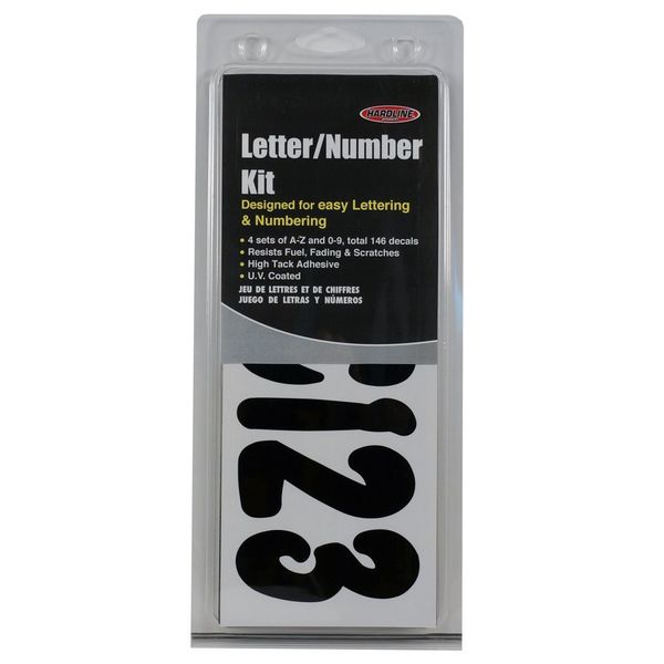 Number and Letter Combo Kit, Blue/Black