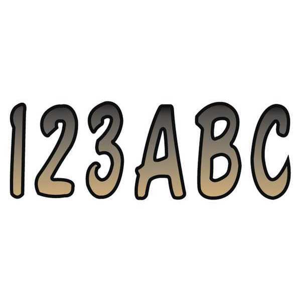 Number and Letter Combo Kit, Beige/Black