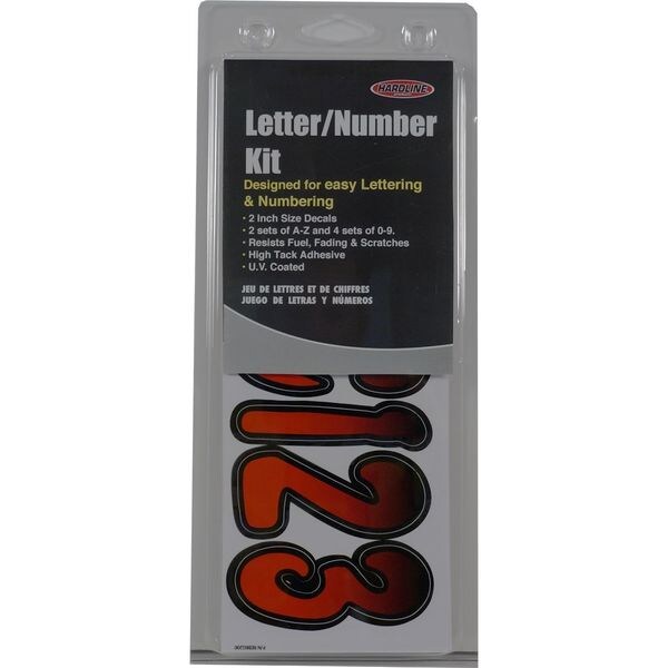 Number and Letter Combo Kit, Red/Black