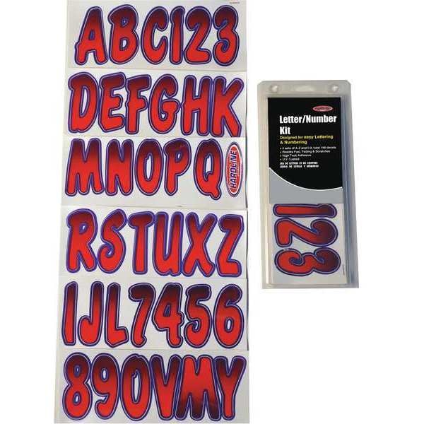 Number and Letter Combo Kit, Red/Purple