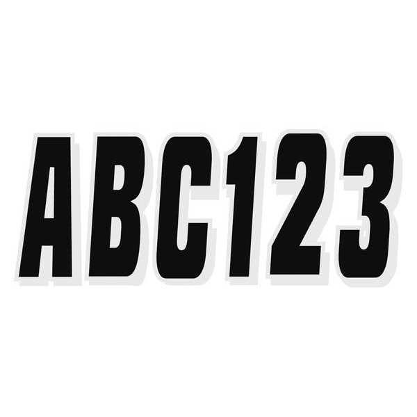 Number and Letter Combo Kit, Black, 3in. H