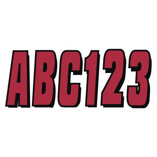 Number and Letter Combo Kit, Ox Blood Red