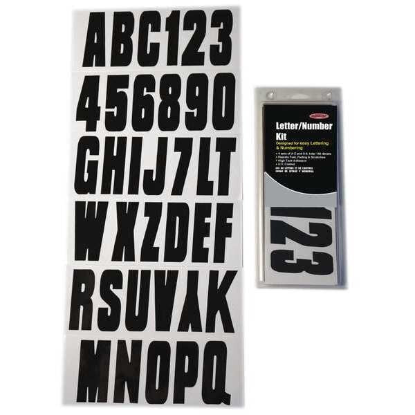Number and Letter Combo Kit, Black3 in. H
