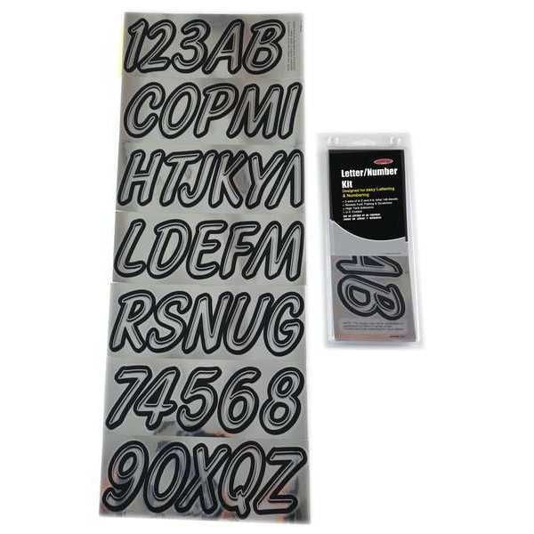 Number and Letter Combo Kit, Chrome