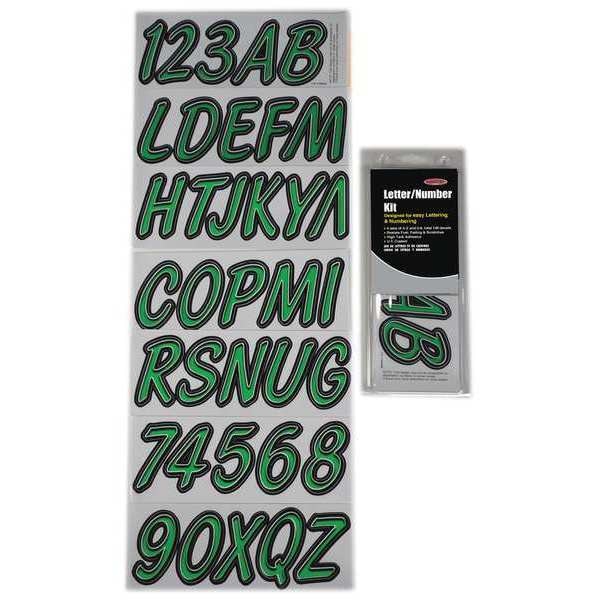 Number and Letter Combo Kit, Light Green