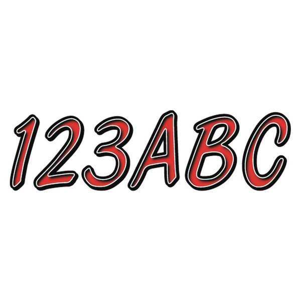 Number and Letter Combo Kit, Red, 3in.H