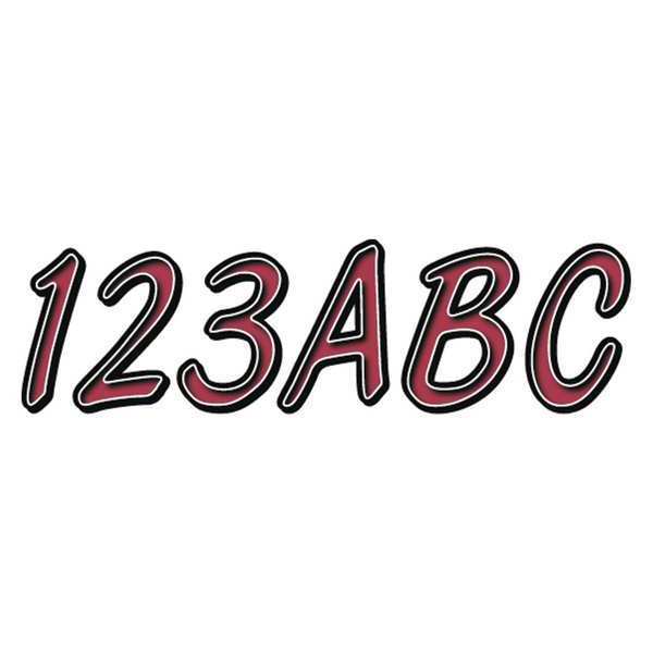 Number and Letter Combo Kit, Burgundy