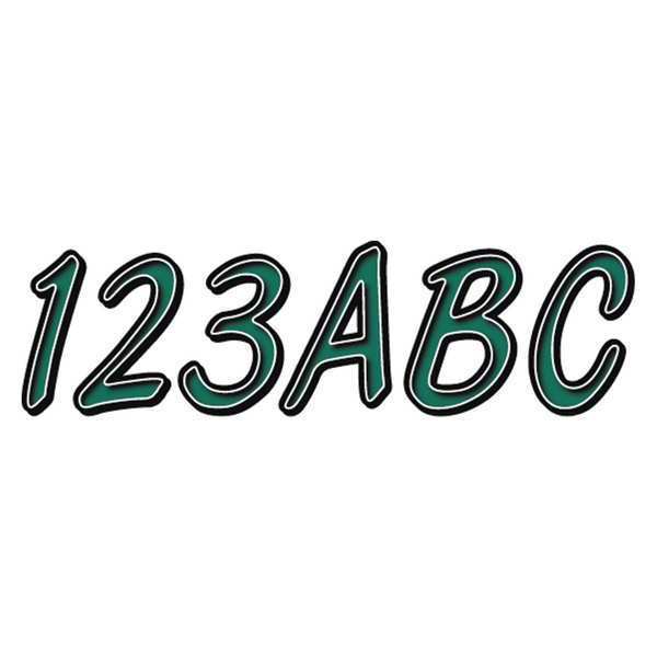 Number and Letter Combo Kit, Dark Green