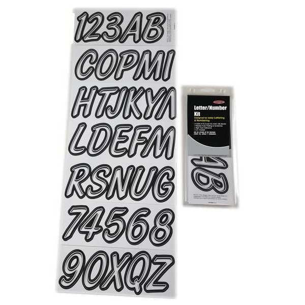 Number and Letter Combo Kit, White, 3in.H