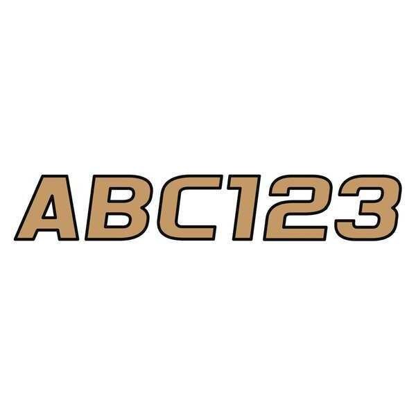 Number and Letter Combo Kit, Brown, 3 in.H