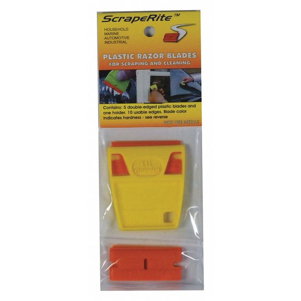 Scraper, 2 in. L, Razor Blade, Plastic