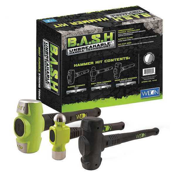 Shop Hammer Kit, Blk Handle, Nonslip Grip
