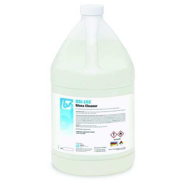 Liquid Glass Cleaner, 1 gal., Clear Blue, Mild, Bottle