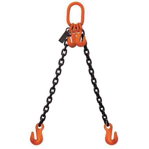 Chain Sling, Grade 100, 1/2in Size, 20 ft L