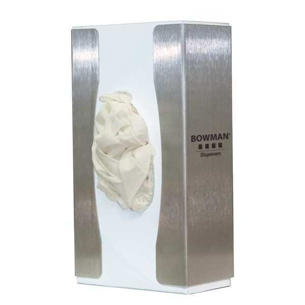 Glove Dispenser, Gray, Stainless Steel