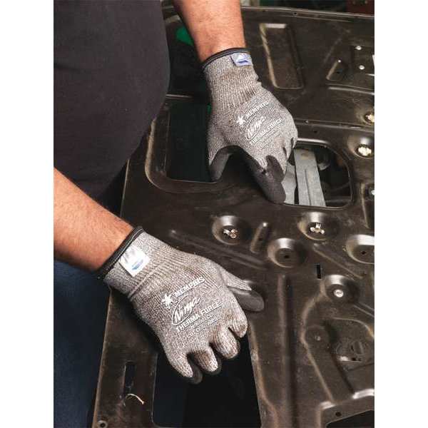 Polyurethane Coated Gloves, Palm Coverage, White, XS, PR