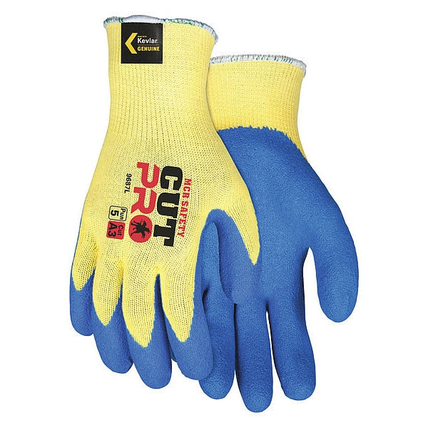 Cut Resistant Coated Gloves, A3 Cut Level, Natural Rubber Latex, XL, 1 PR