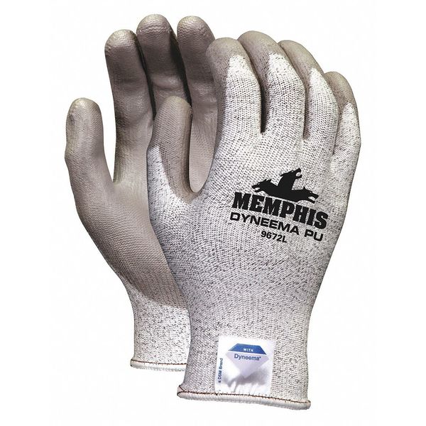 Cut Resistant Coated Gloves, A3 Cut Level, Polyurethane, M, 1 PR