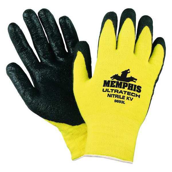 Cut Resistant Coated Gloves, A2 Cut Level, Foam Nitrile, XS, 1 PR