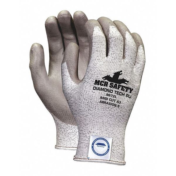 Cut Gloves, XS, Gray/Salt and Pepper, PR