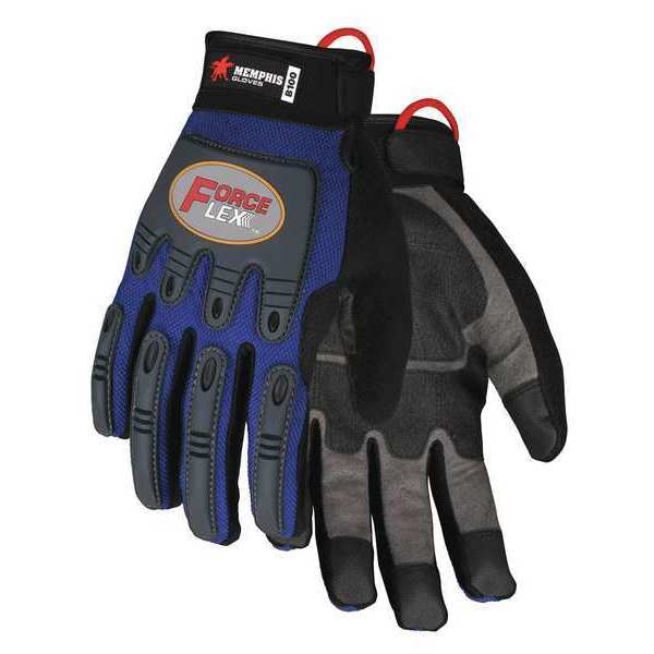 Coated Gloves, XL, Blue/Blk/Gray, PR