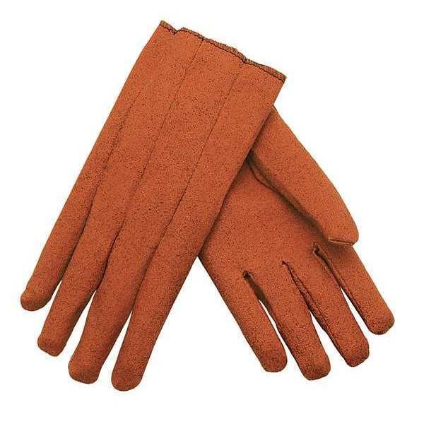 Vinyl Coated Gloves, Full Coverage, Russett, M, 12PK