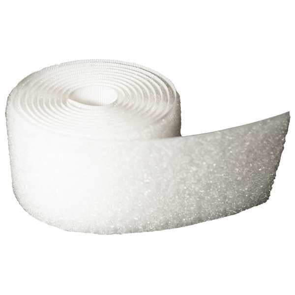 Reclosable Fastener, No Adhesive, 150 ft, 2 in Wd, White