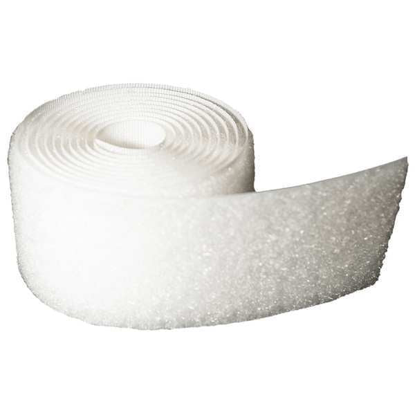 Reclosable Fastener, No Adhesive, 150 ft, 1 in Wd, White