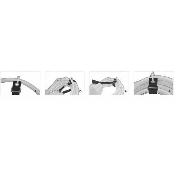 Back-to-Back Strap, No Adhesive, 18 in, 2 in Wd, Black, 10 PK