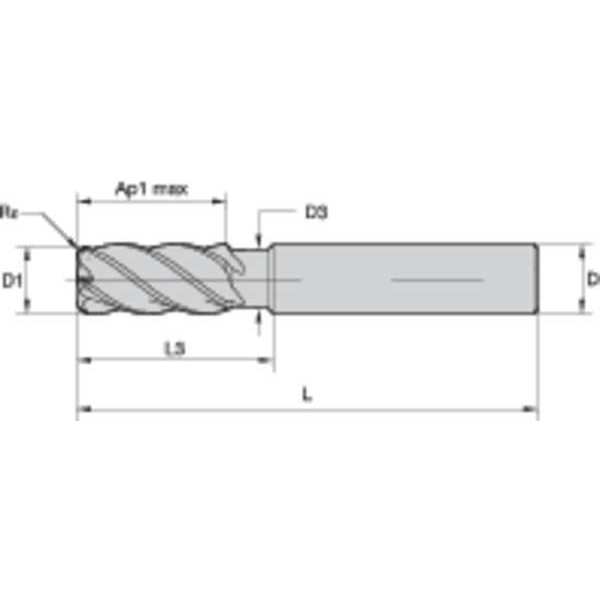 End Mill, 0.6250 in. Milling Dia., 5VNE