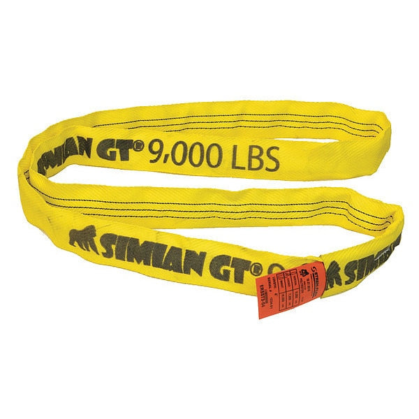 Round Sling, Endless, 1-1/8in. Dia, 3ft. L