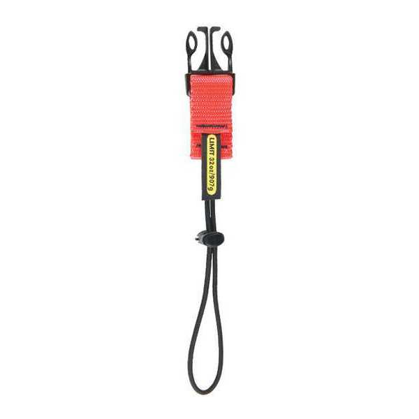Retractable Tool Lanyard, 9inL, Orange, 2lb