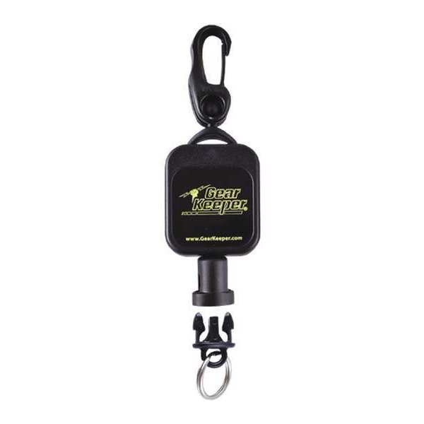 Retractable Lanyard, 14inL, Black/Orange