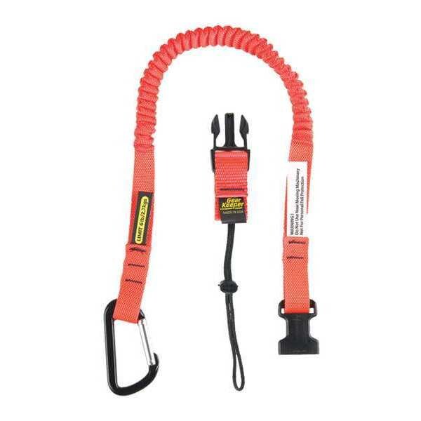 Tool Lanyard, 46inL, Orange, 5lb, Carabiner