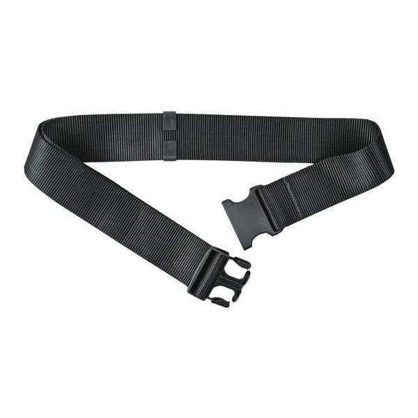 Web Belt, 48in. L, Black, Nylon, Buckle