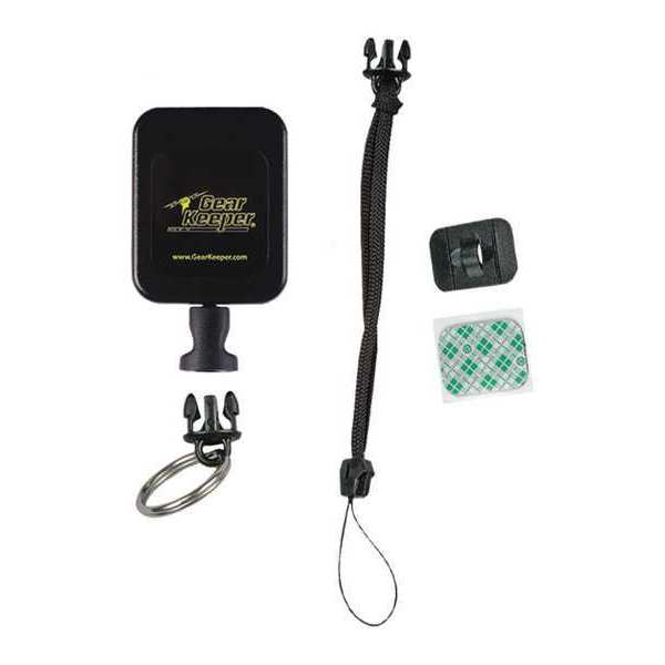 Radio Retractor, 32inL, Black, Plastic/SS
