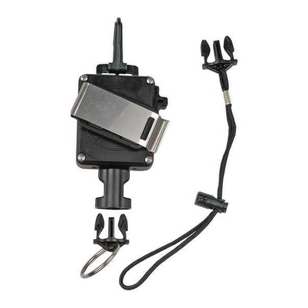 Radio Retractor, 36inL, Black, 1-1/8lb