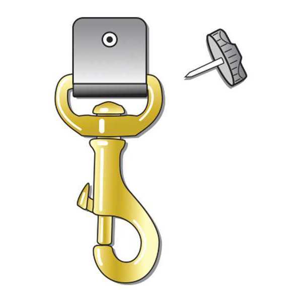 Snap-On Clip, 3-1/2 in. L, Threaded Stud