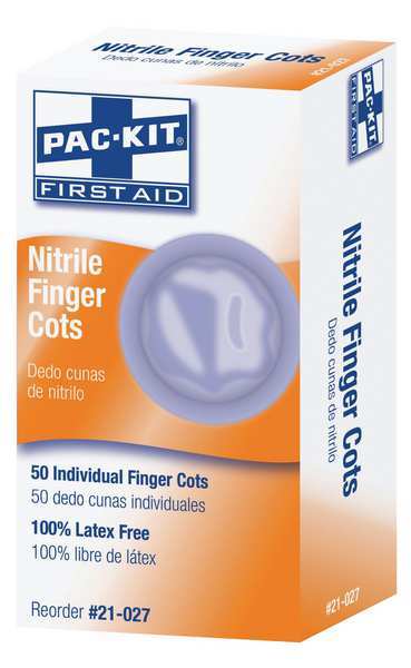 Powder Free Finger Cots, White, L, PK50