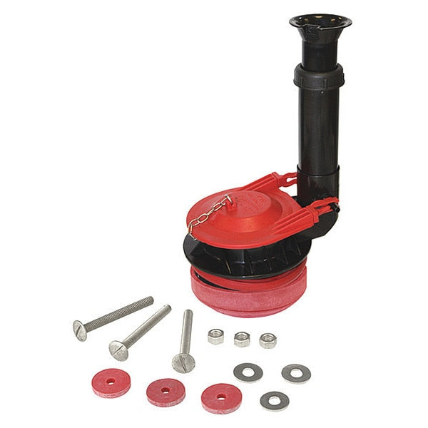 Flush Vlv Kt, Plastic, Rubber, SS, Black/Red
