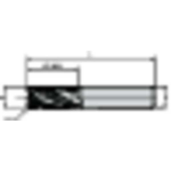 End Mill, TiCN, 1.0000 in Milling Dia, 6208