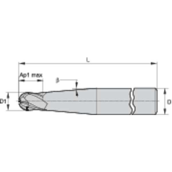 End Mill, AlTiN, 0.3750 in Millng Dia, 7S5F