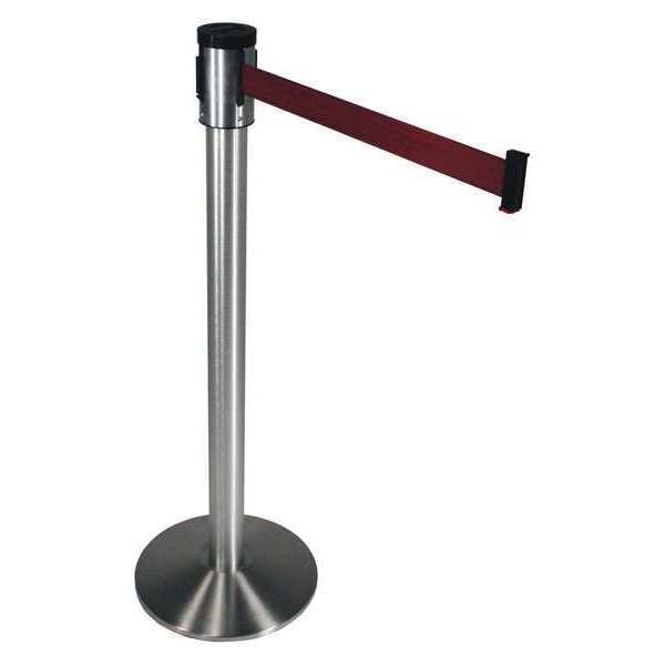 Barrier Post with Belt, Aluminum Post