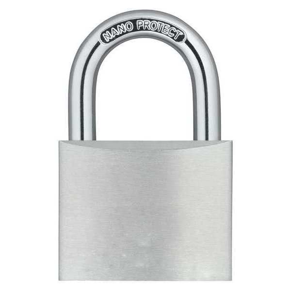Padlock, Keyed Alike, Standard Shackle, Rectangular Aluminum Body, Hardened Steel Shackle, 7/8 in W