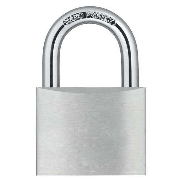 Padlock, Keyed Alike, Long Shackle, Rectangular Aluminum Body, Hardened Steel Shackle, 1 1/4 in W