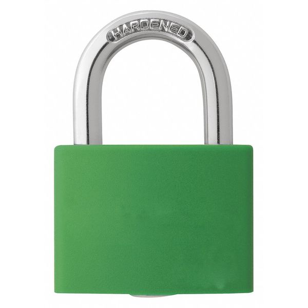 Lockout Padlock, KD, Green, 1-7/16