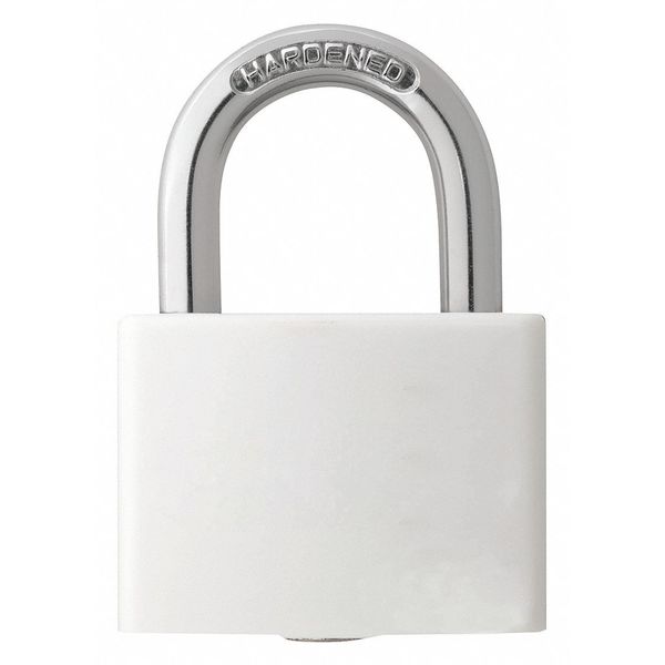 Lockout Padlock, KD, White, 1-7/16