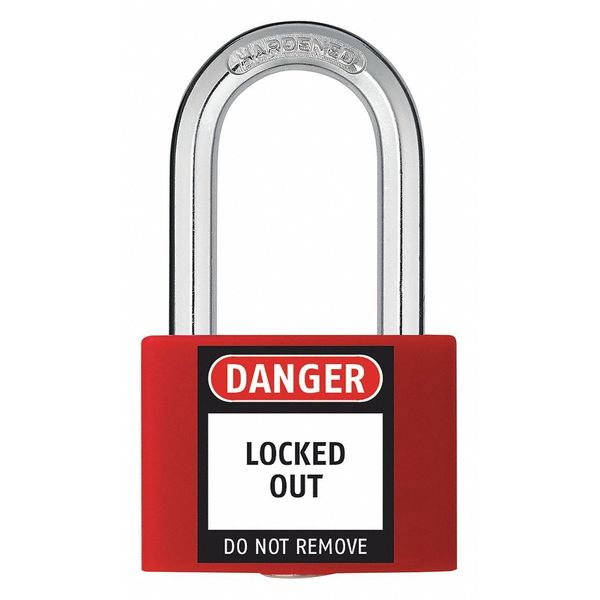 Lockout Padlock, KD, Red, 2