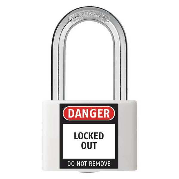 Lockout Padlock, KD, White, 2