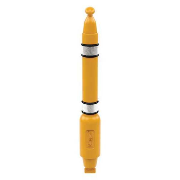 Single Belt Post, 39-13/32 in. H, Yellow